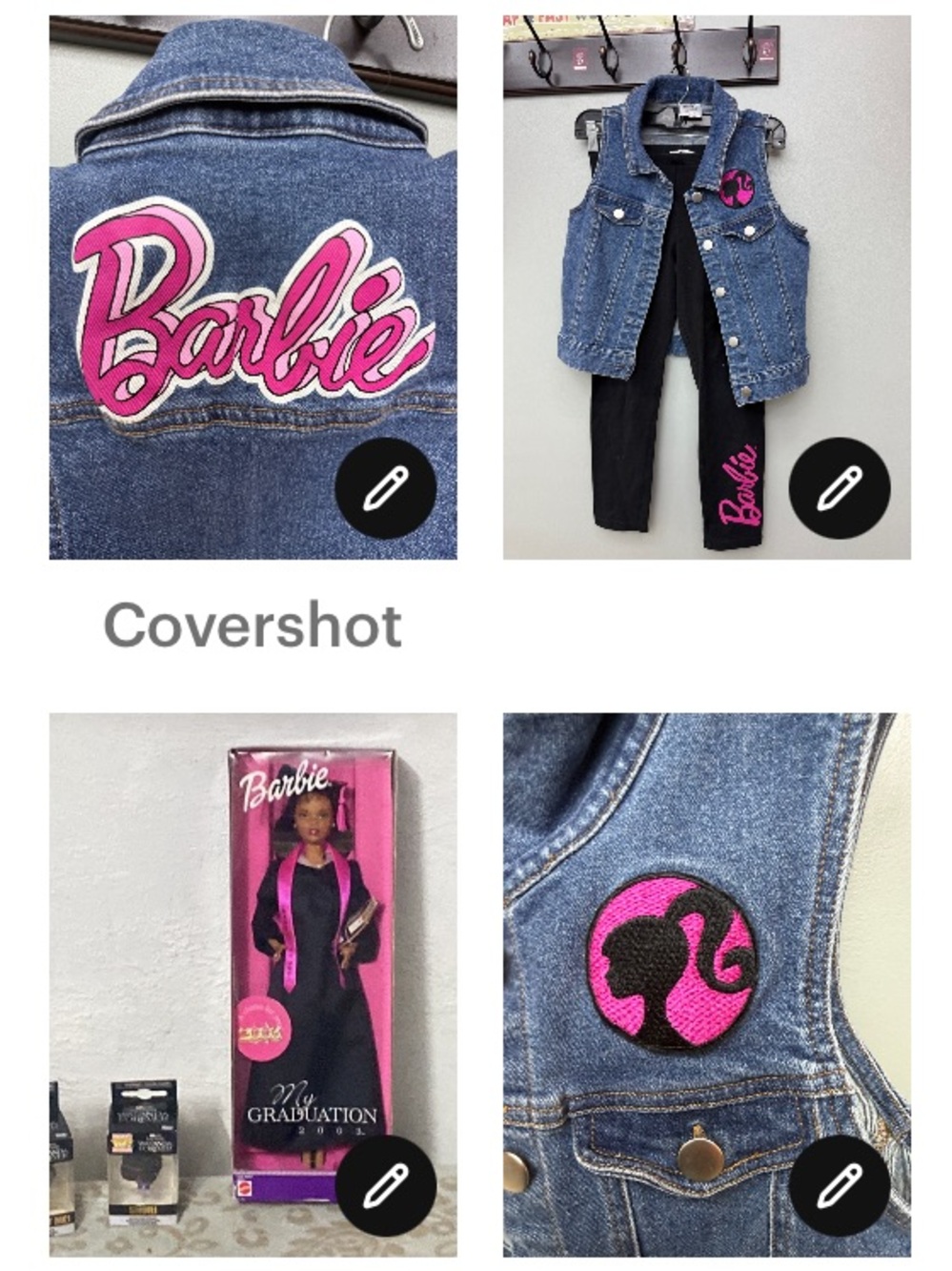 Barbie Outfit=Vest+Leggings=Girls sz8-10+Barbie Grad+2pop Funko🗝️⛓️